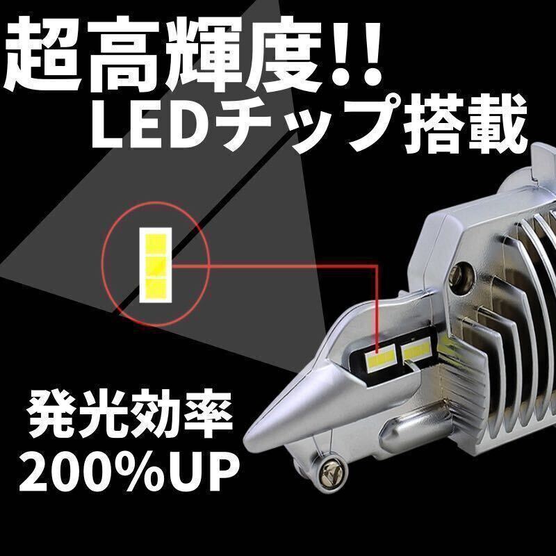 H4 LED ヘッドライト バルブ 2個セット Hi/Lo 16000LM 12V 24V 車検対応 明るい 高輝度 爆光 送料無料 6000K ホワイト 車 バイク など jgの画像6
