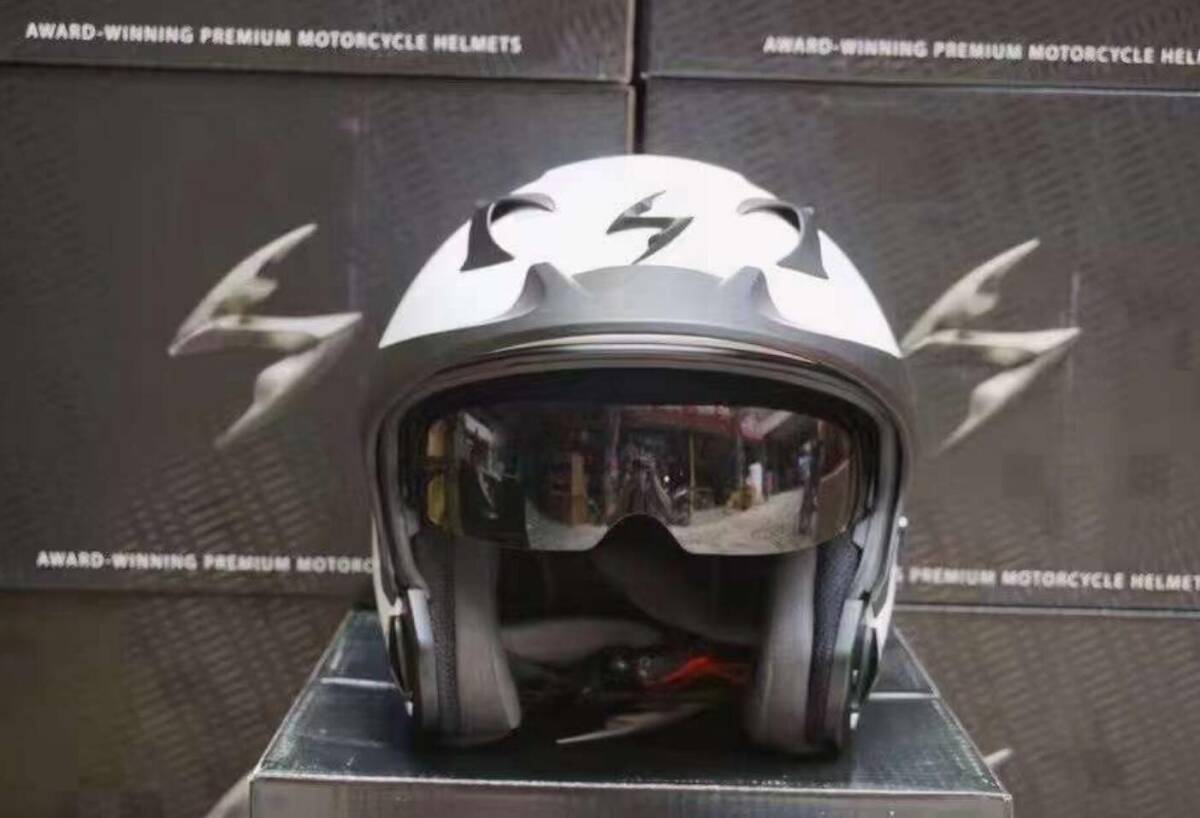 正規品 新品 Scorpion スコーピオン EXO-CT220 ジェットヘルメット ホワイト_画像4