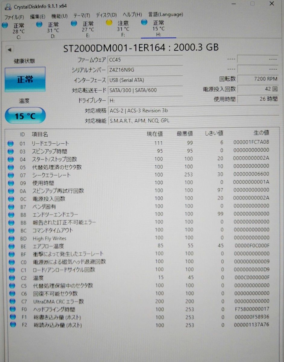 I-O DATA　HDC-LA2.0　2TB　外付けハードディスク　アイオーデータ　HDD