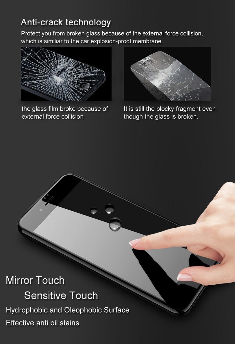 iPhone7プラス/iPhone8プラス 兼用 IMAK 9H 覗き見防止プライバシーガード強化ガラス 液晶保護フィルム_画像6