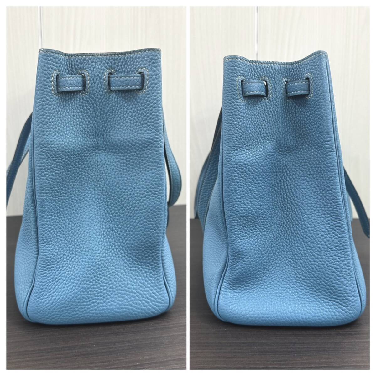 HERMES エルメス カバナ PM ブルージーン トートバッグ ハンドバッグの画像4