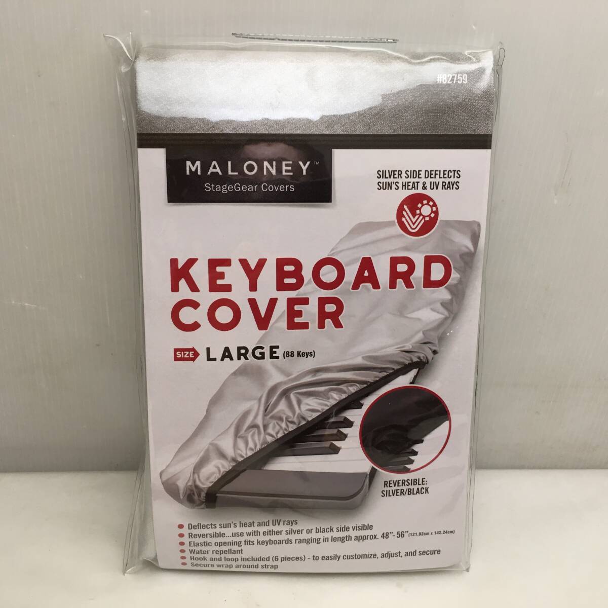 ■未使用開封品 キーボードカバー 88鍵用 MALONEY 布カバー ダストカバー 防塵 埃 やや保管中の汚れあり■_画像1