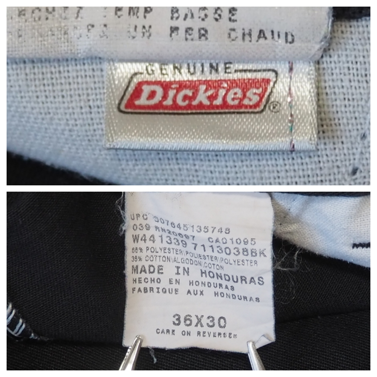 ☆送料無料☆ GENUINE Dickies ジェニュイン ディッキーズ USA直輸入 古着 リメイク カーゴ ショートパンツ 短パン メンズ W36 ブラック_画像8