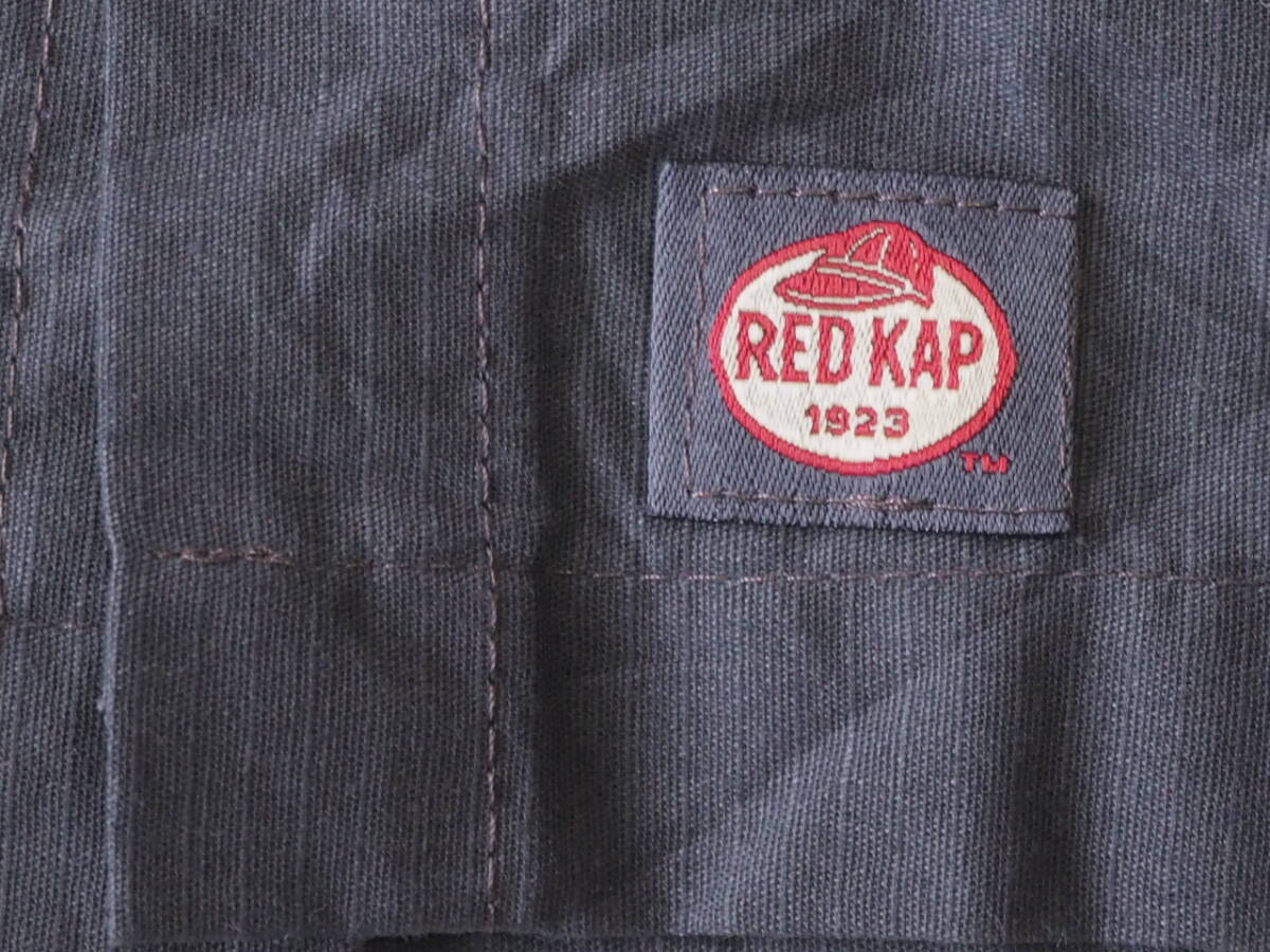 ☆送料無料☆ RED KAP レッドキャップ USA直輸入 古着 長袖 バックプリント ワークシャツ メンズ M ダークネイビー トップス 中古 即決_画像8