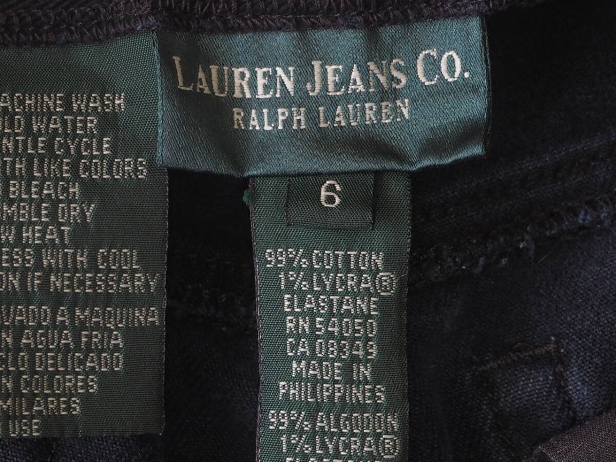 * free shipping * LAUREN JEANS CO. RALPH LAUREN USA direct import old clothes long pants chinos lady's 6 navy bottoms used prompt decision 