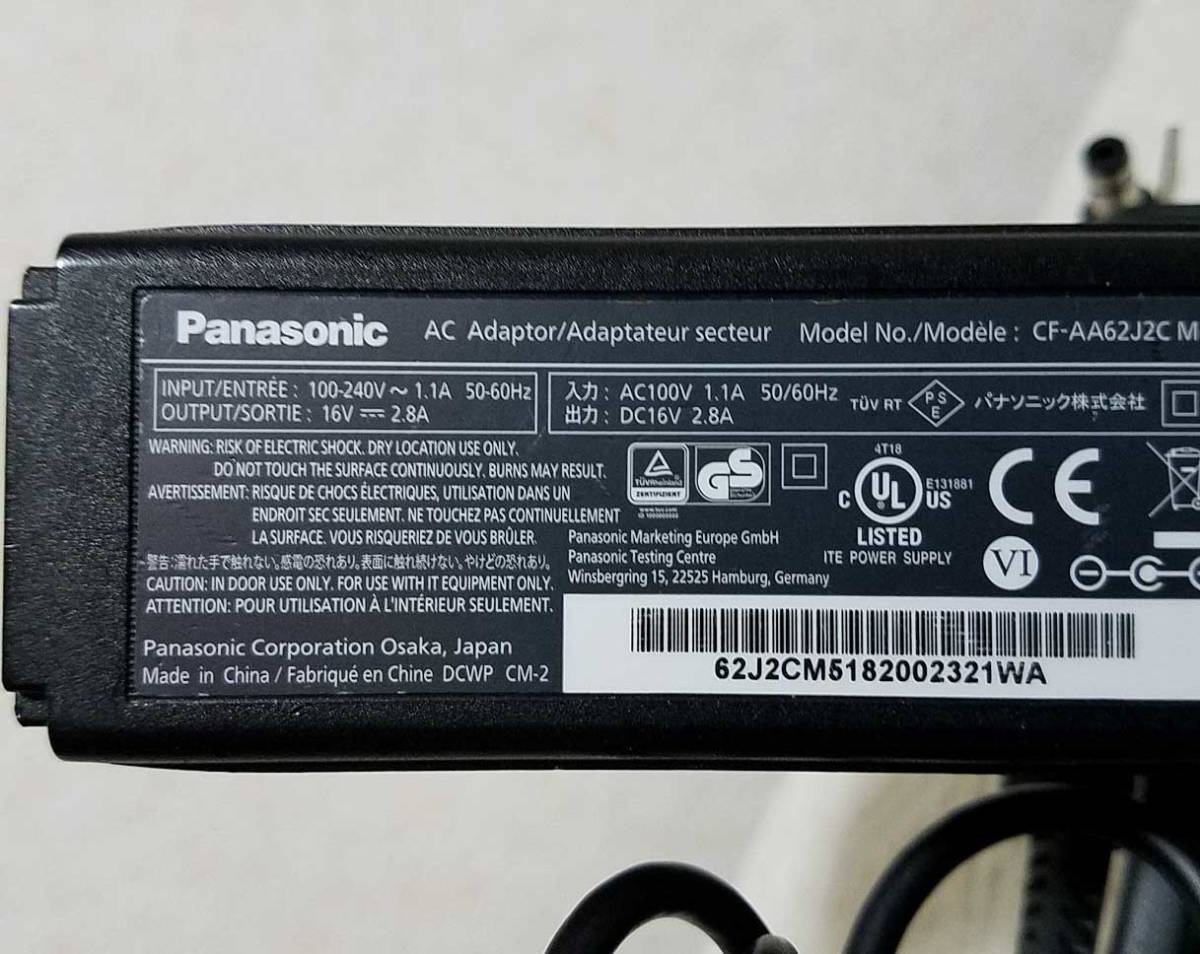 Panasonic original AC adaptor *CF-AA62J2C*16V 2.8A