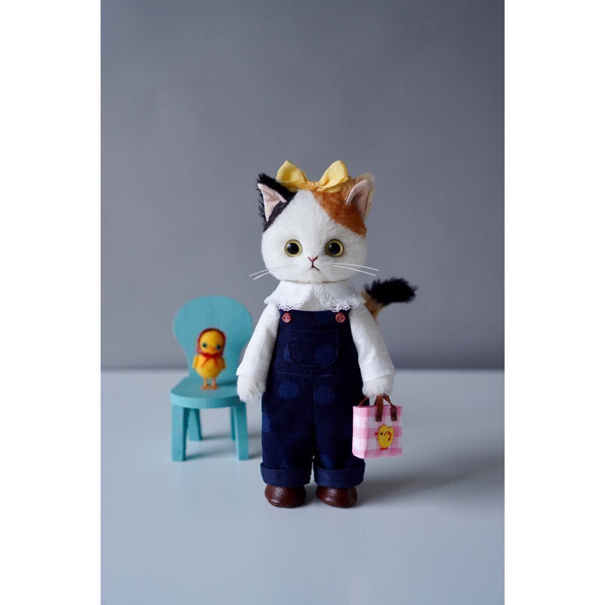 三毛猫ちゃんと小さなサビネコちゃん着せかえセット 猫ぬいぐるみ parico doll の画像8