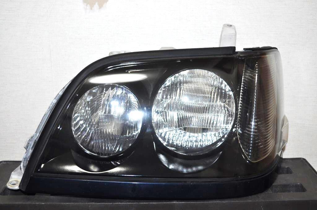 JZS171 JZS173 JZS175 JZS179 17系 クラウン アスリート 純正 HID ヘッドライト 左右 セット 美品 ブラック加工 ⑤ KOITO 30-280 ロイヤル_画像2