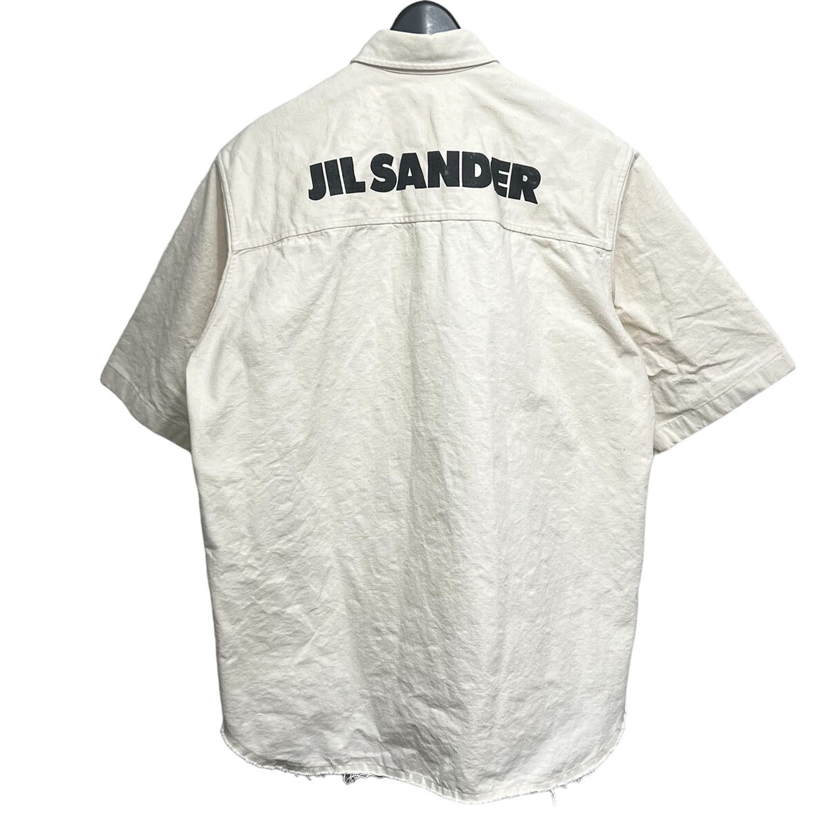 ジルサンダー JIL SANDER　 2020SS Staff Shirt バックロゴオーバーサイズ半袖シャツ 商品番号：8071000130662-071S-HBLM