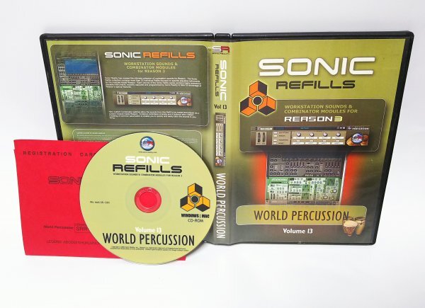 【同梱OK】 Sonic Refills Reason 3 ■ REASON用音源集 ■ World Percussion Vol.13 ■ 音楽製作 ■ DTM / DAW ■ サウンド編集_画像1