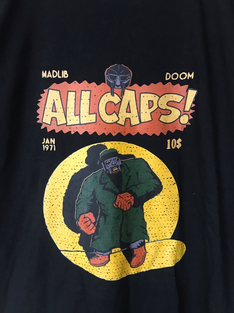 MAD VILLAIN MF Doom エムエフ ドゥーム Tシャツ ラッパー Madlib USA 90s HipHop KMD stones throw ヒップホップ ブラック blackの画像2