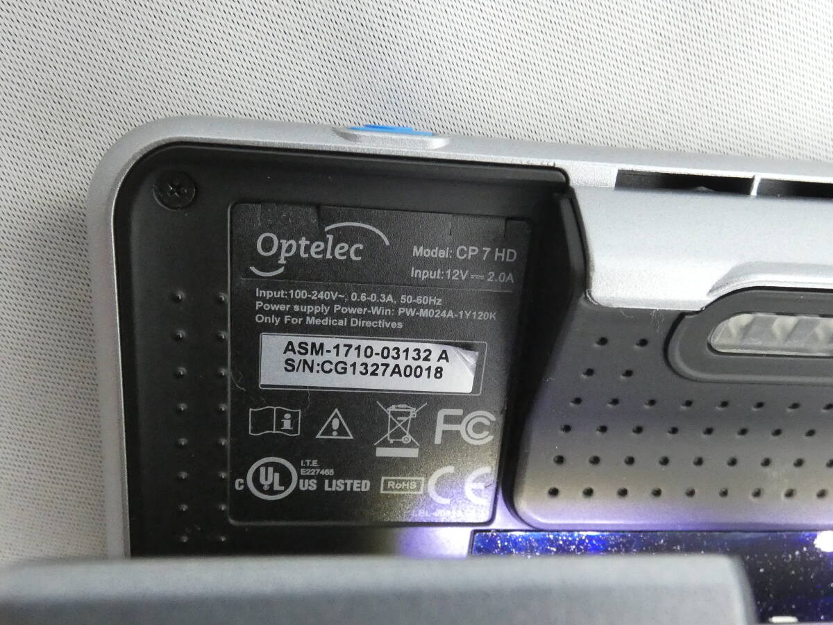 ☆Optelec Compact7 HD オプトレック コンパクト 拡大読書器 電子拡大鏡 携帯型デジタル拡大モニター タブレット型 ケース付 動作確認品☆_画像8