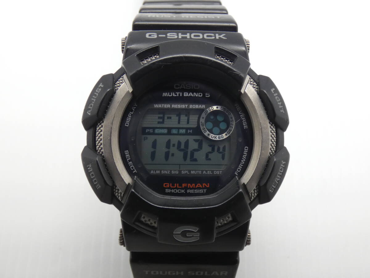 ☆CASIO G-SHOCK GULFMAN カシオ Gショック ガルフマン GW-9100 タフソーラー ウォッチ 電波受信 電波ソーラー 動作品 本体のみ USED☆_画像1