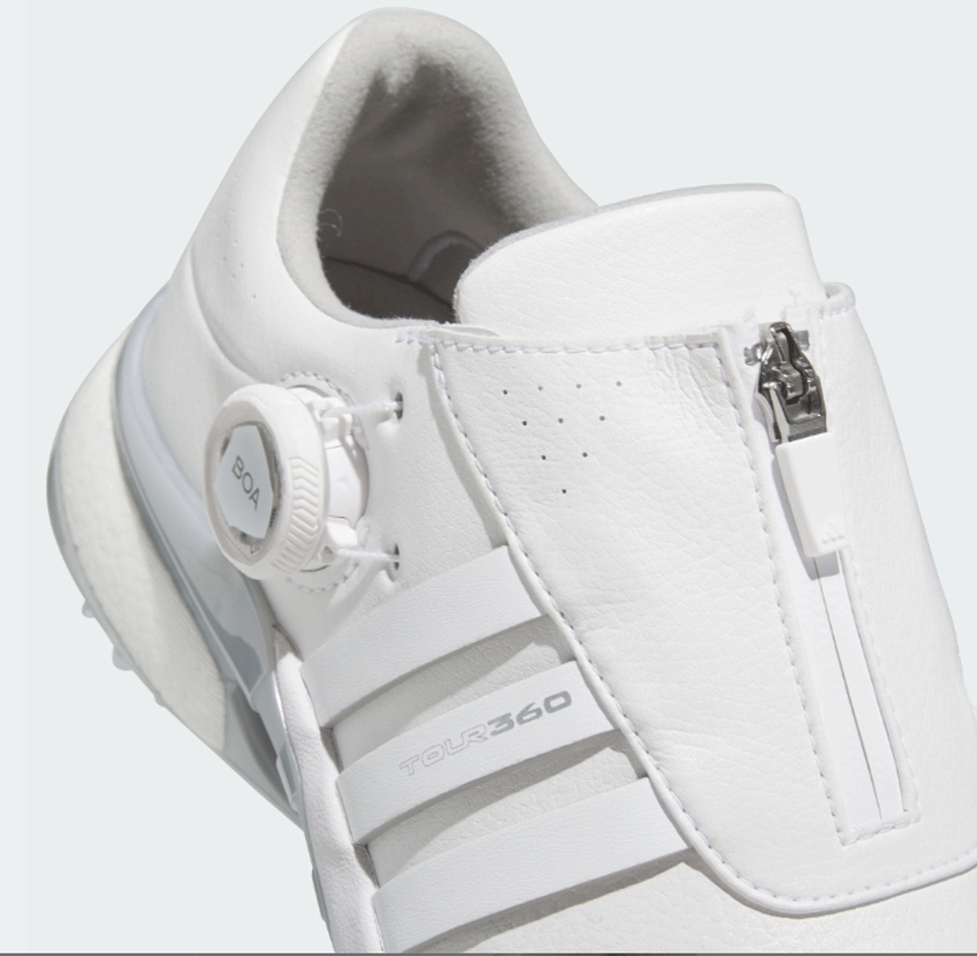  новый товар # Adidas #2024.3# женский # Tour 360-\'24 боа шиповки #IF0265# белый | белый | серебряно-металлический #24.5CM# стандартный товар 