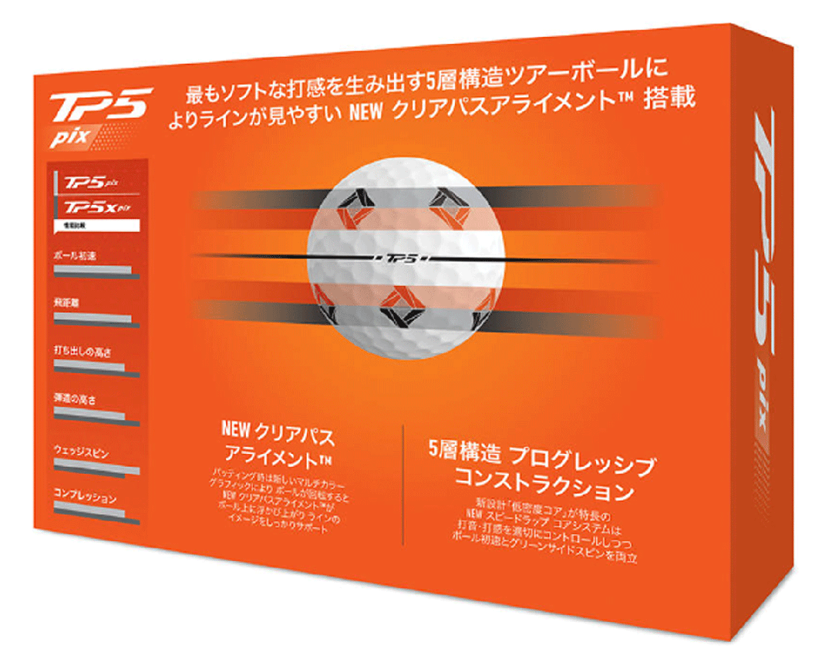 新品■テーラーメイド■2024.2■NEW TP5 PIX■３ダース■ソフトで心地いいサウンドと、圧倒的なボール初速を?qū)g現(xiàn)■正規(guī)品