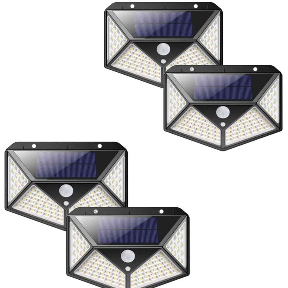 4個 led ソーラーライト センサーライト LED 投光器 看板 高輝度 玄関 照明 屋外 セキュリティライトの画像1