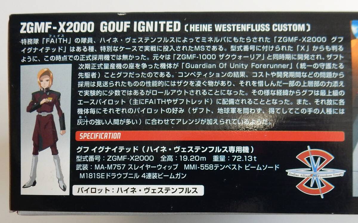  機動戦士ガンダムSEED DESTINY ZGMF-X2000 GOUF IGNITED グフイグナイテッド 未開封 未組立_画像6