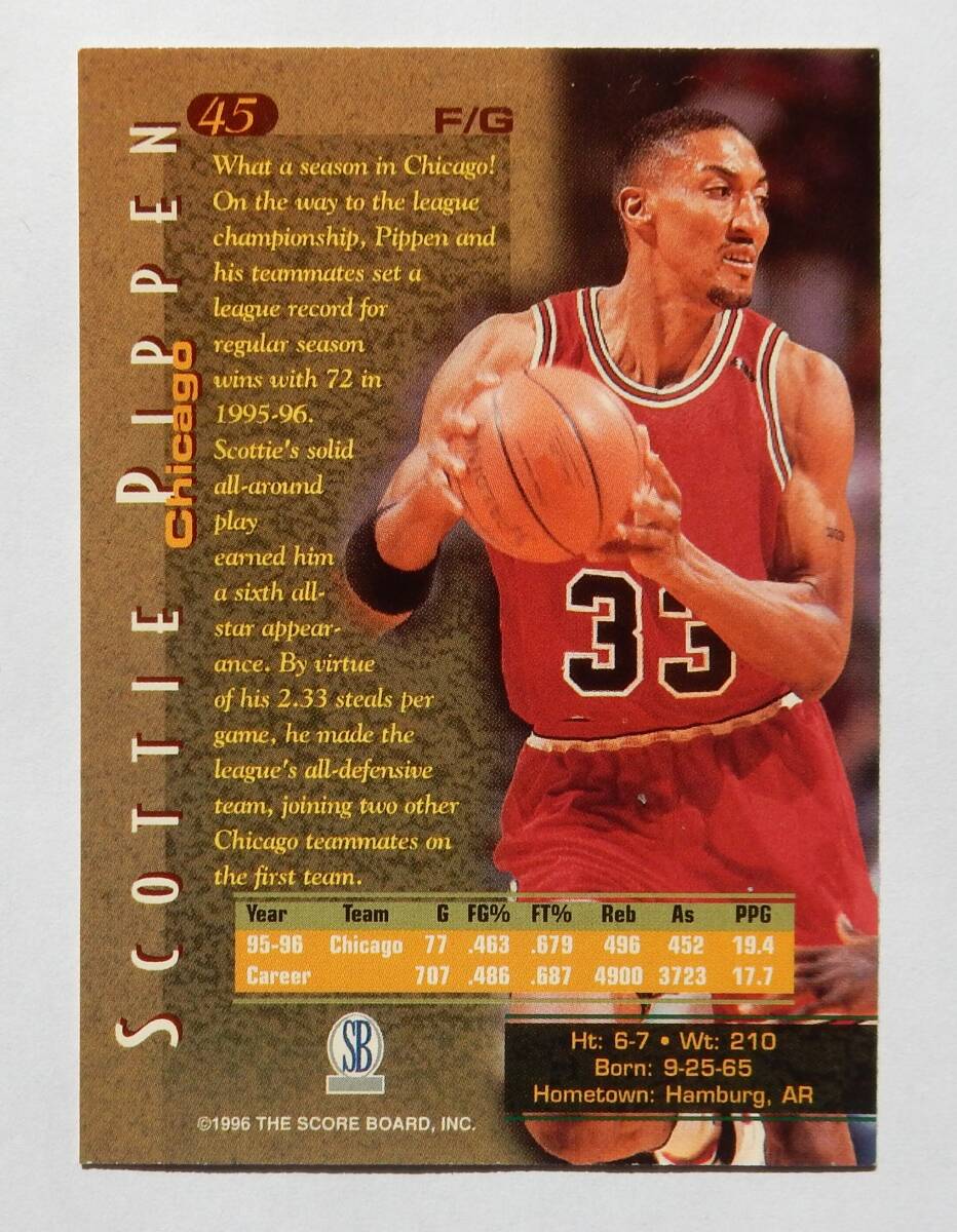 ★スコッティ・ピッペン★SCOTTIE PIPPEN★1996★SCORE BOARO★の画像2