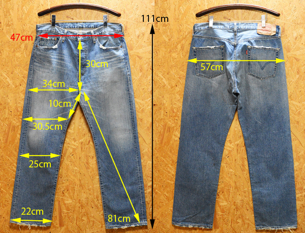 2000本限定モデル 廃盤 2004年9月製ヴィンテージ KJ降谷建志 藤原ヒロシ chara CM着用 W36・リーバイス501XX（03501-01） 股下81cm_画像2