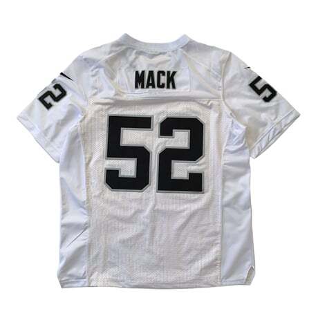 NBK594ね@ NFL NIKE アメフト MACK ゲームシャツ ウェア 半袖 サイズ44_画像8