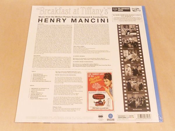  Tiffany . morning meal .50 anniversary limitation color 180g record LP Audrey *hep bar n. sing Moon River is added compilation Breakfast At Tiffany\'s Henry Mancini