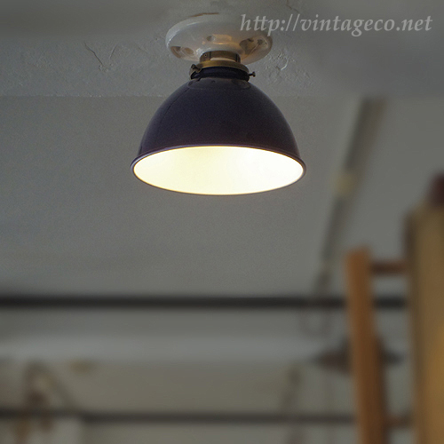 大人の上質  エナメル + ライト ブラケット 陶器 ホーロー C190306 レトロモダン ランプ 照明 カフェ・店舗 天井ライト 照明 壁付 シェード ブルー その他