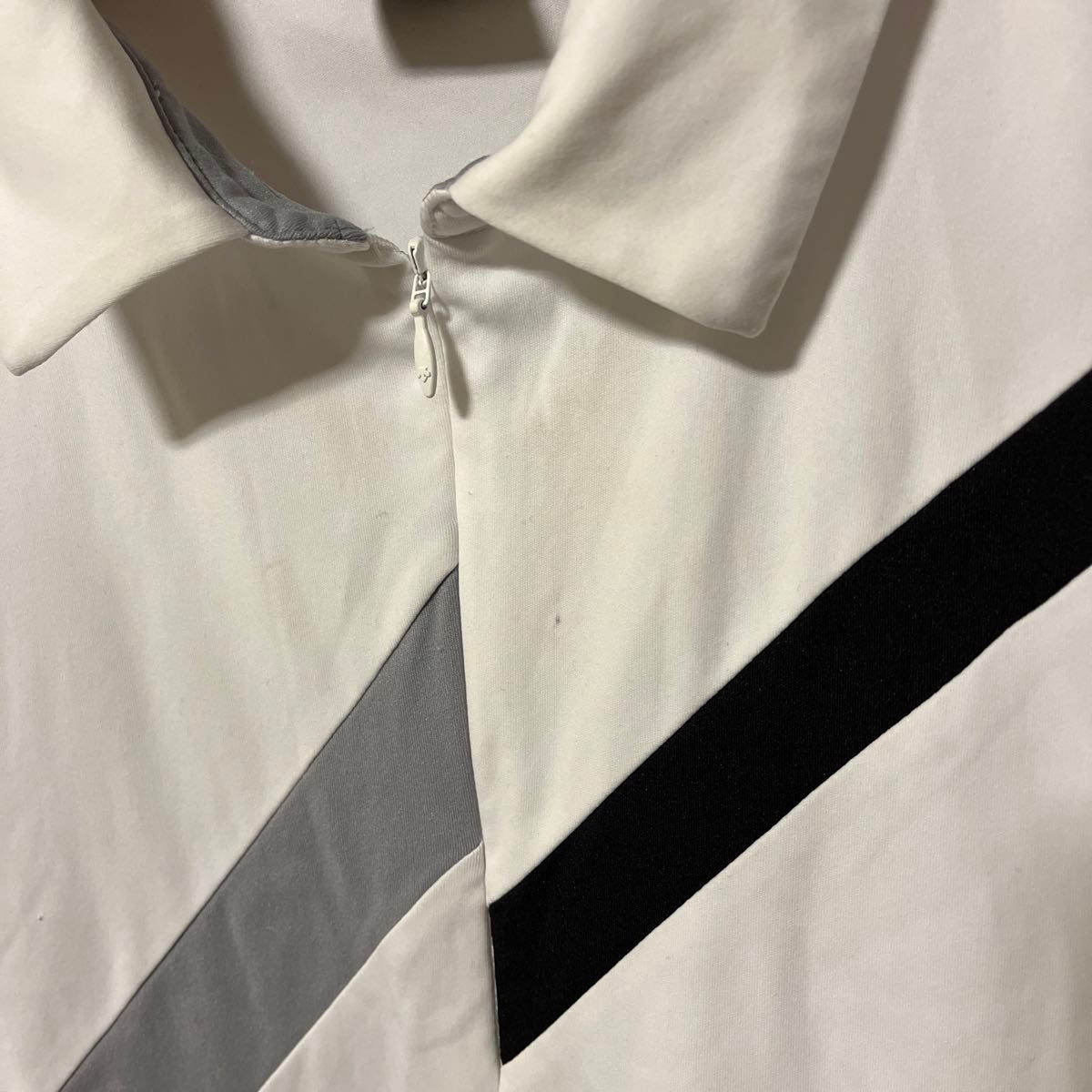 デサントゴルフ　ゴルフウェア　メンズ 半袖ポロシャツ DESCENTE デサント ポロシャツ ハーフジップ ホワイト 黒 半袖