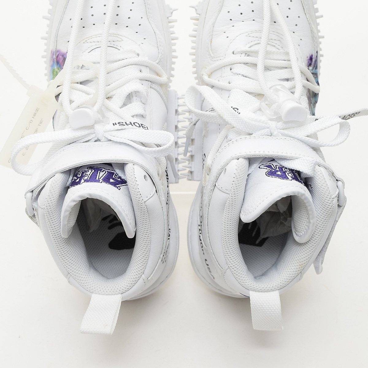 *499259 NIKE × Off-White Nike "теплый" белый спортивные туфли DR0500-100 размер 24.5cm женский белый голубой др. 