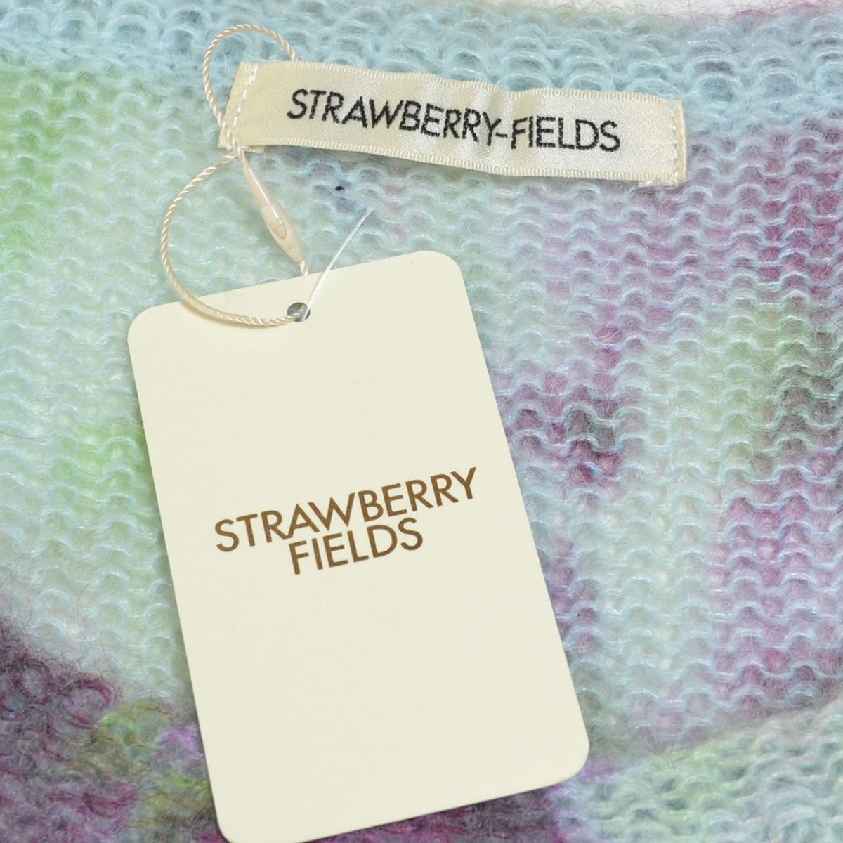 ◇381304 未使用品 STRAWBERRY-FIELDS ストロベリーフィールズ ニット サイズ2 レディース グリーン パープル ブルー_画像6