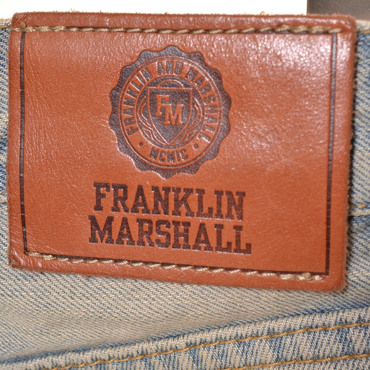 ◆499488 FRANKLIN&MARSHALL フランクリン&マーシャル ◇デニムショートパンツ ジーンズ ヴィンテージ加工 JACKSON W30 メンズ インディゴ_画像3