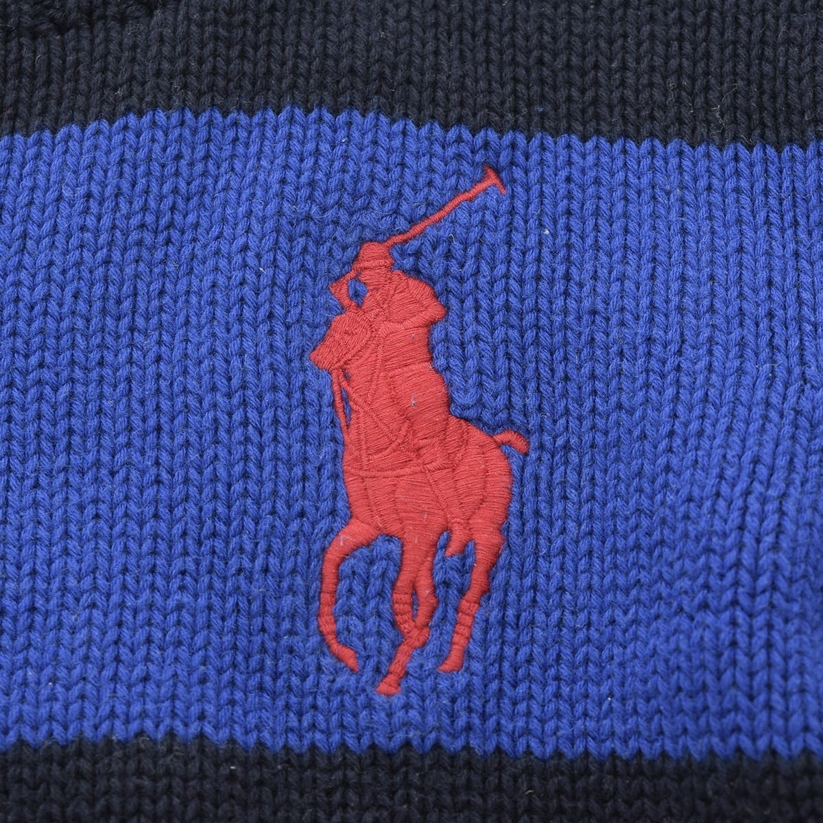 ◆471289 POLO RALPH LAUREN ポロ ラルフローレン セーター #3ビックポニー刺繍コットンニット サイズ120 キッズ 子ども 男の子 ネイビー_画像3