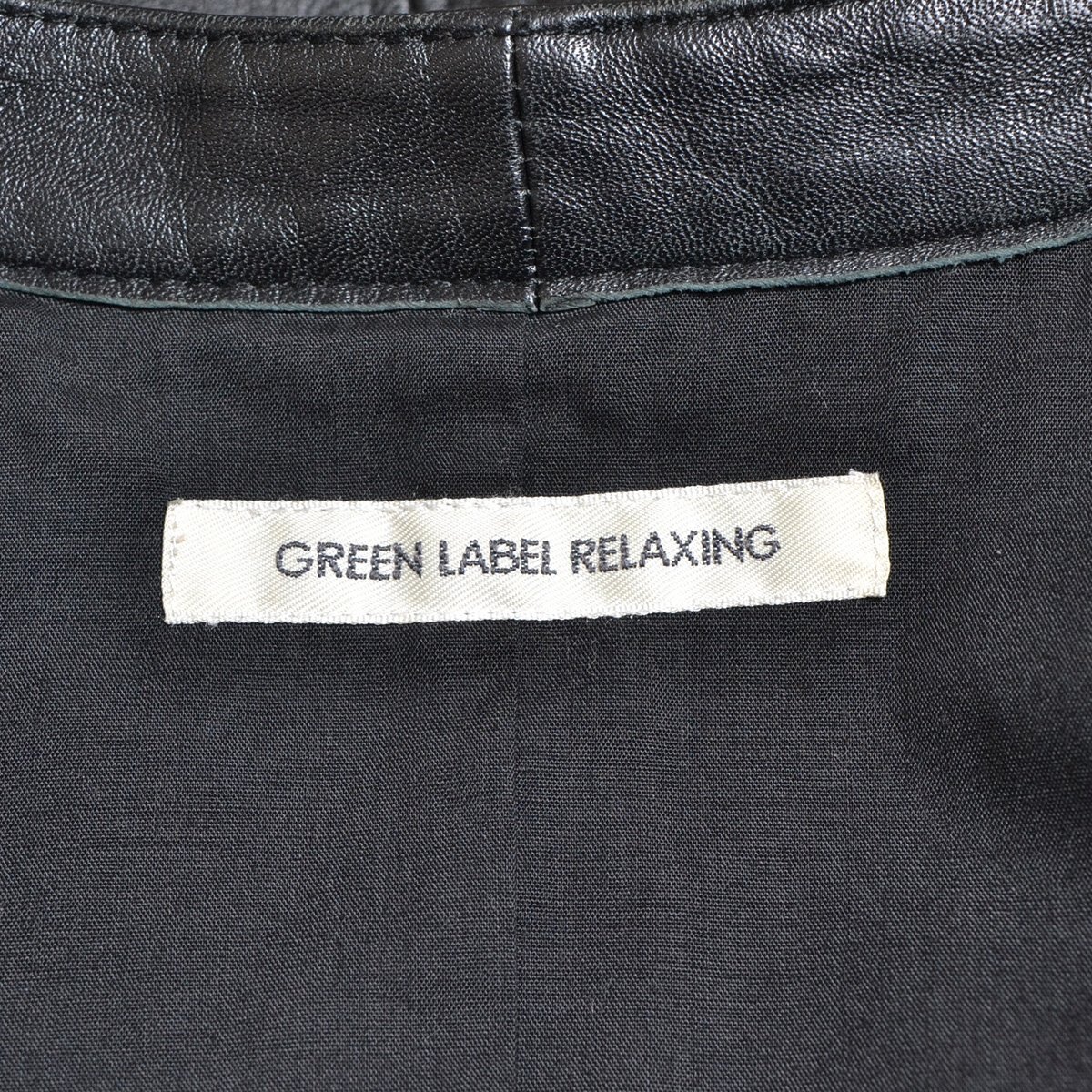 ◇492361 GREEN LABEL RELAXING ユナイテッドアローズ UNITED ARROWS ◇ラムノーカラーレザージャケット サイズ38 レディース ブラック_画像6