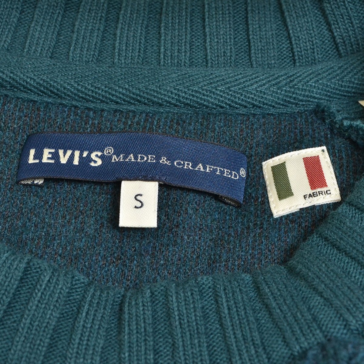 ◇421967 未使用品 Levi's リーバイス ラグランボアプルオーバー 56089-0000 サイズS レディース ポルトガル製 グリーン_画像8