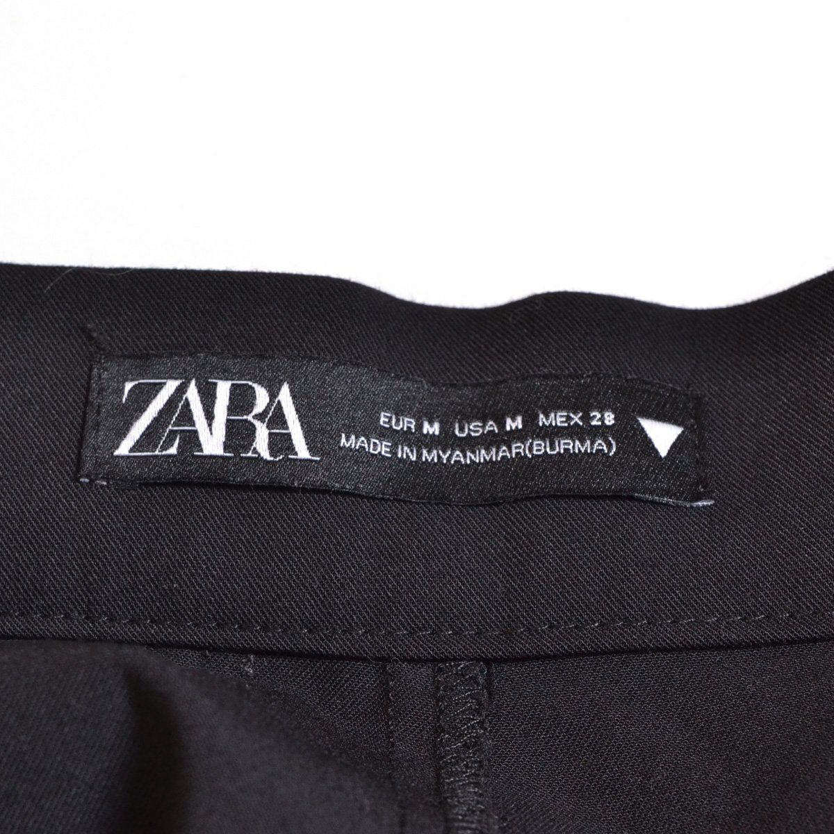 ◇450924 ZARA ザラ スラックス スリータックワイドパンツ サイズM レディース ブラック_画像7