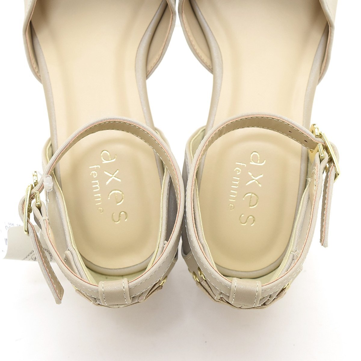 *479568 не использовался товар axes femme axes femme вышивка ввод раздельный туфли-лодочки размер L(24.5cm) женский kinali