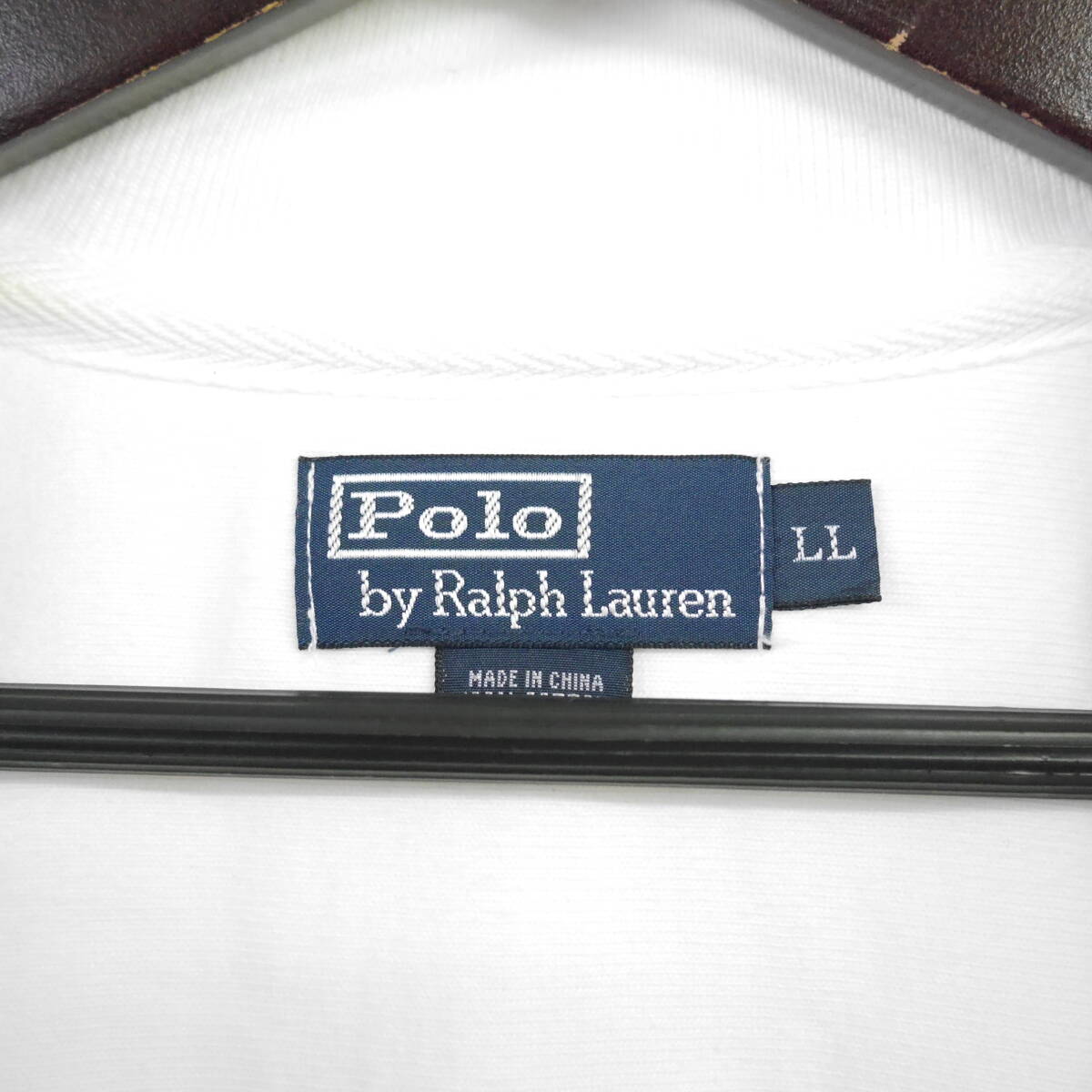F44 □ Polo by Ralph Lauren □ ポロバイラルフローレン　パーカー　白　中古　サイズＬＬ_画像9
