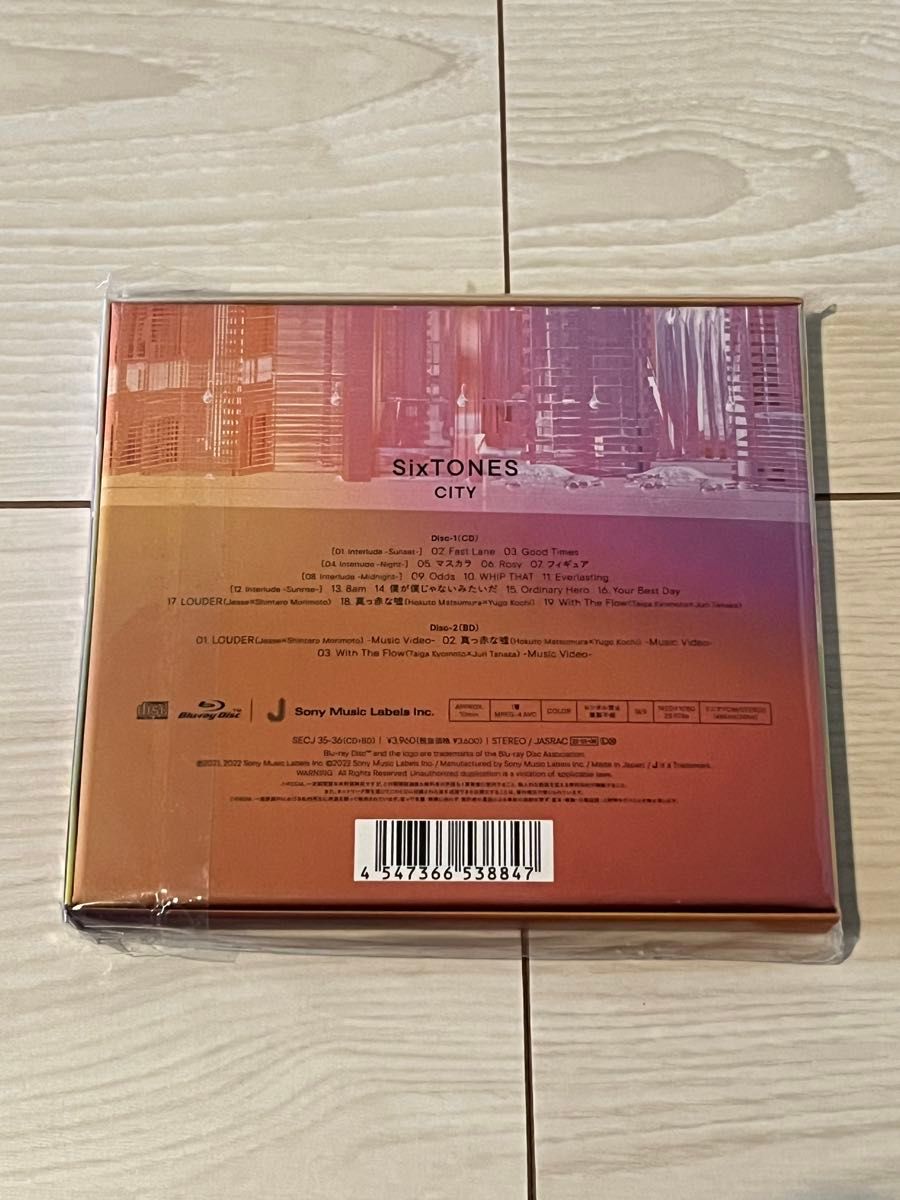SixTONES CITY 初回盤B (CD+Blu-ray)(BOX仕様)