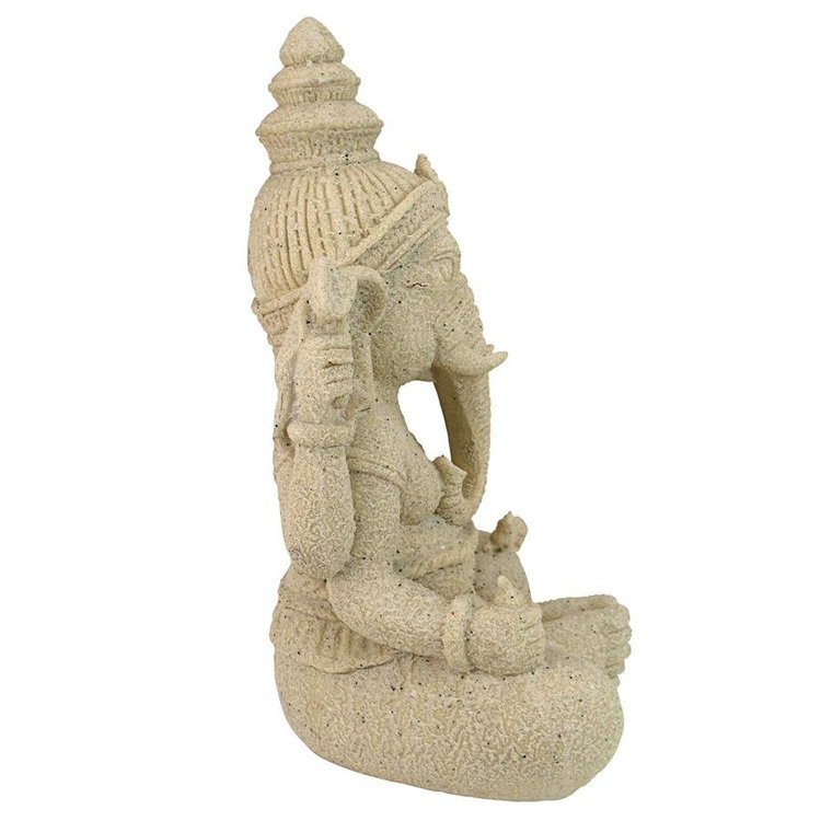 ヒンドゥー教の神のガネーシャ神彫像夢をかなえるゾウ成功の守護者芸術と知恵生命力装飾彫刻アート工芸贈り物輸入品_画像3