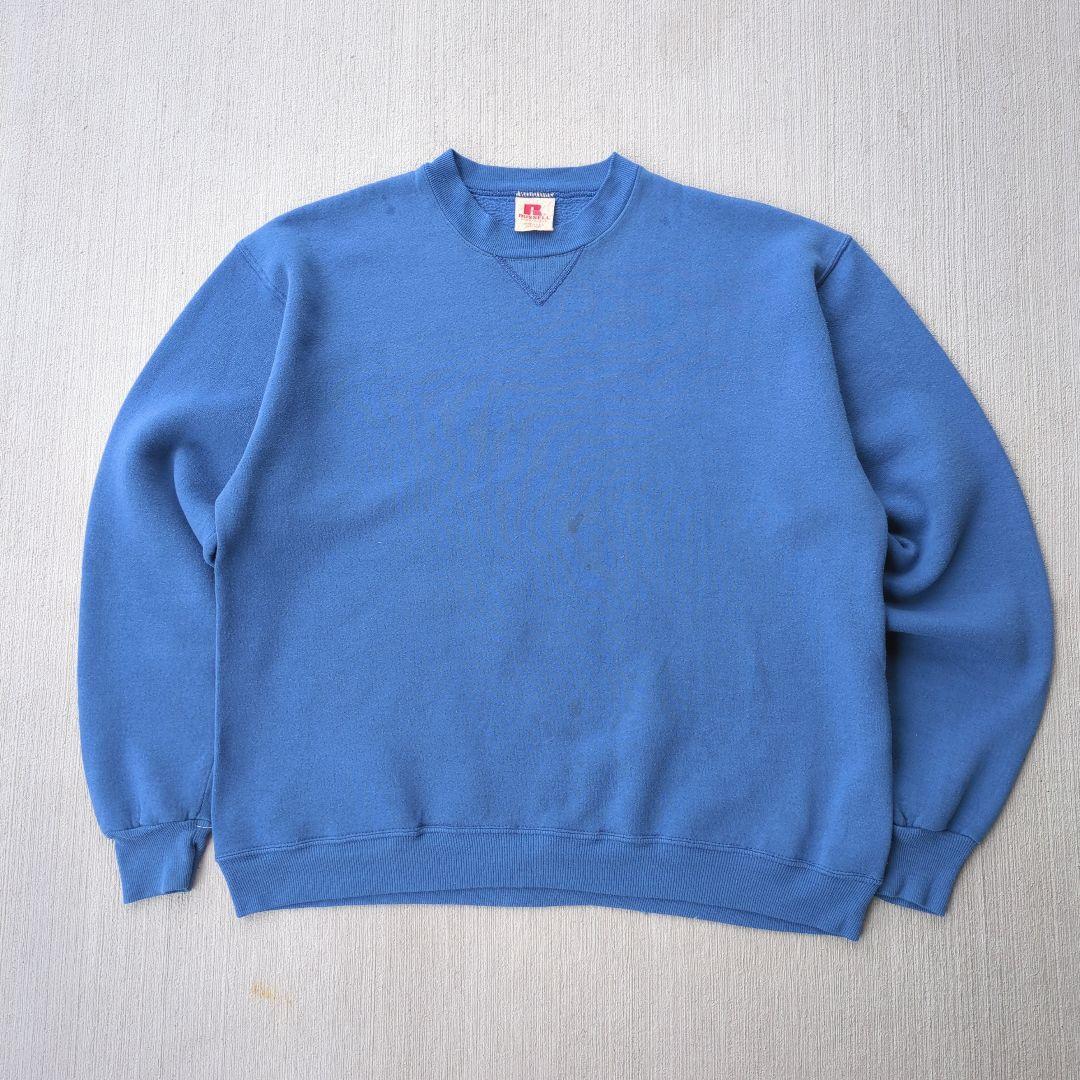 80s ラッセルアスレチック 無地 前Ｖ スウェット ヴィンテージ アメリカ製 RUSSELL ATHLETIC SWEATSHIRT vintage 古着 ビンスエ_画像1