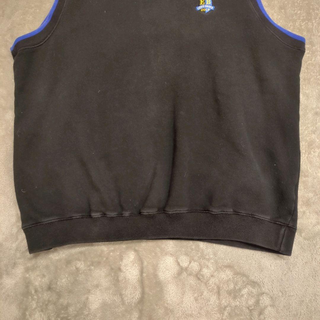 90s EBTEK エディーバウアー スウェット ベスト ワンポイント ロゴ刺繍 eddie bauer アウトドア パタゴニア sweatshirt vest 古着卸 １スタ_画像5