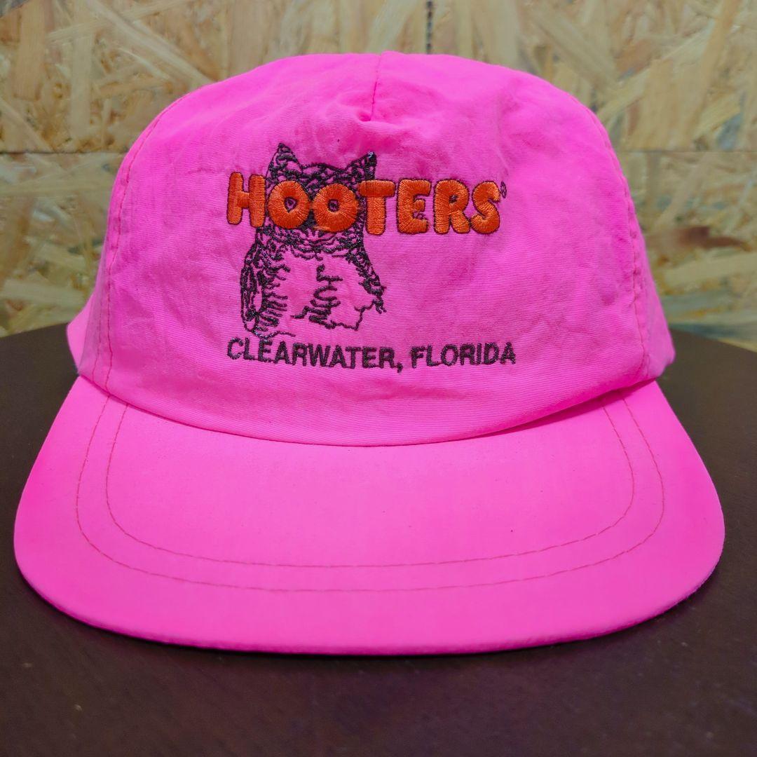 80s Vintage HOOTERS ナイロン キャップ ヴィンテージ cap hat フーターズ ヴィンテージ 帽子 ピンク 90s 70s 古着