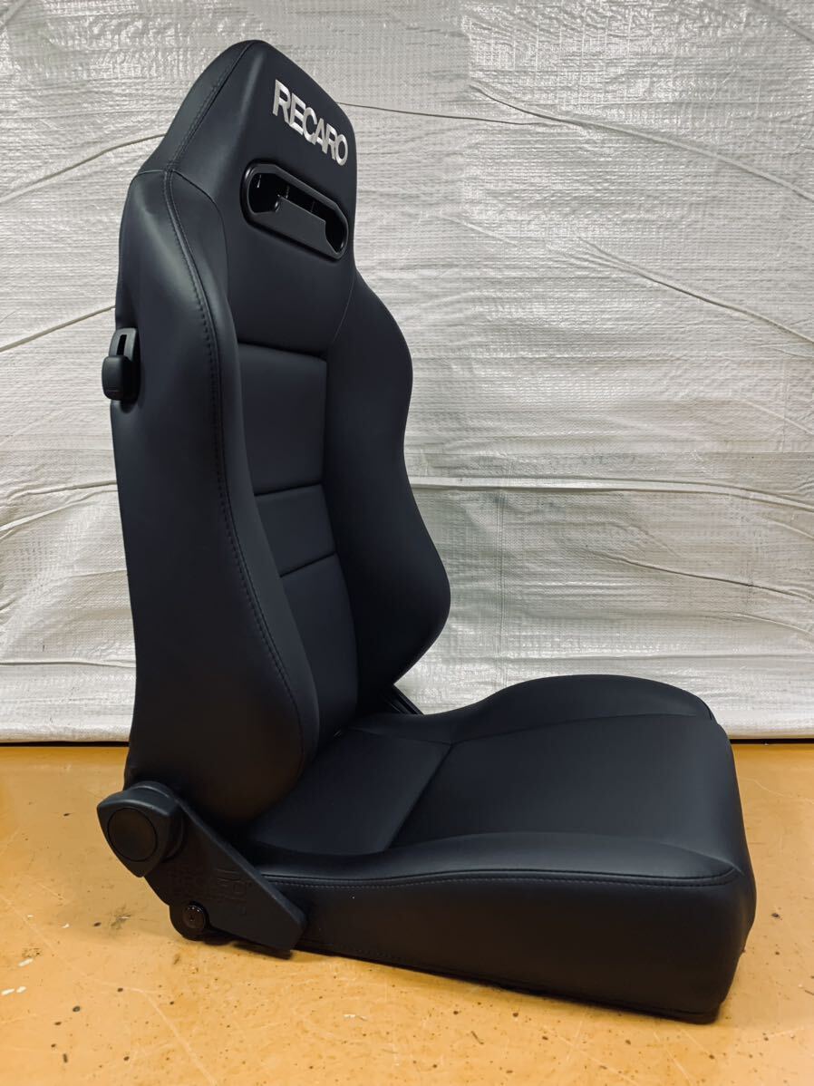 39.レカロ RECARO SR-VF 黒フェイクレザー張り替え 張替え 張替 ブラックシングルステッチ 両側ダイヤルの画像5