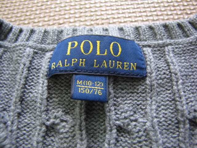 F222＊150T　POLO　RALPH LAUREN　ポロ　ラルフローレン　コットン ベスト　ニットベスト　トップス ケーブルニット_画像4