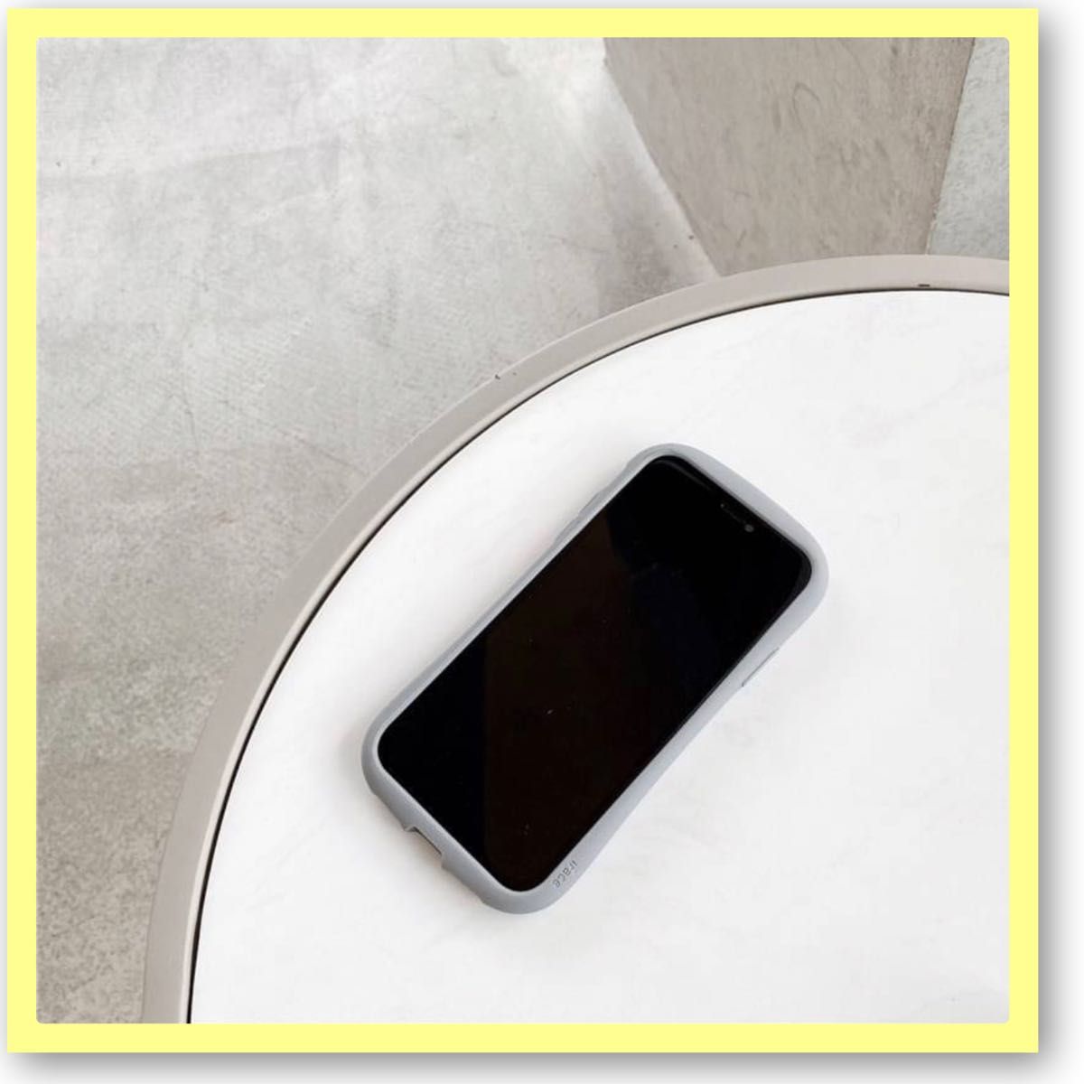 iPhone14 ケース シンプル グレー クリア 韓国 カバー iFace型 アイフェイス型  スマホケース アイフォンケース
