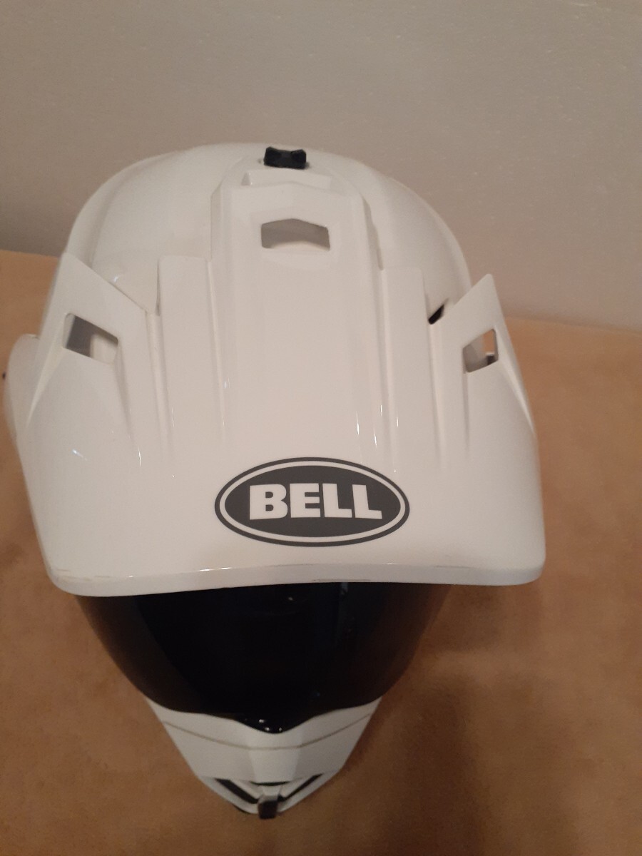 BELL MX-9 ADVENTURE MIPS バイザー付ヘルメット　ホワイト　Lサイズ　良品_バイザー先端に薄いキズあります