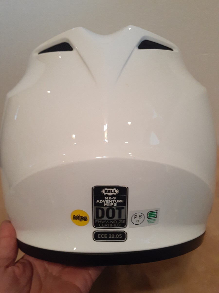 BELL MX-9 ADVENTURE MIPS バイザー付ヘルメット　ホワイト　Lサイズ　良品_画像6