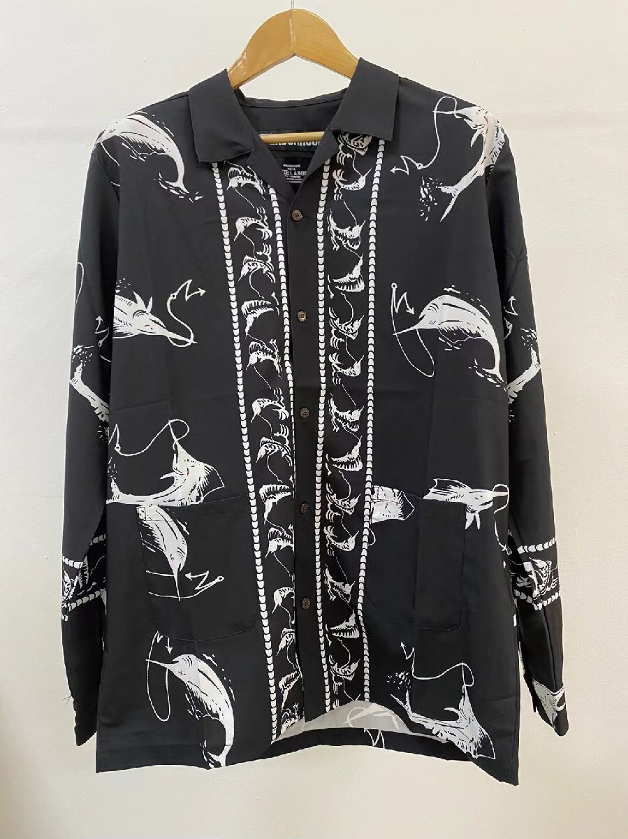 美品 希少 NEIGHBORHOOD ネイバーフッド 20SS Aloha Swordfish Shirt アロハシャツ サイズ L_画像1