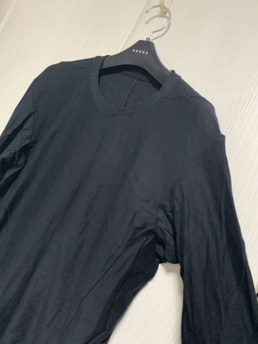 DEVOA Cotton Long Sleeve Size3 BLACK デヴォアの画像6