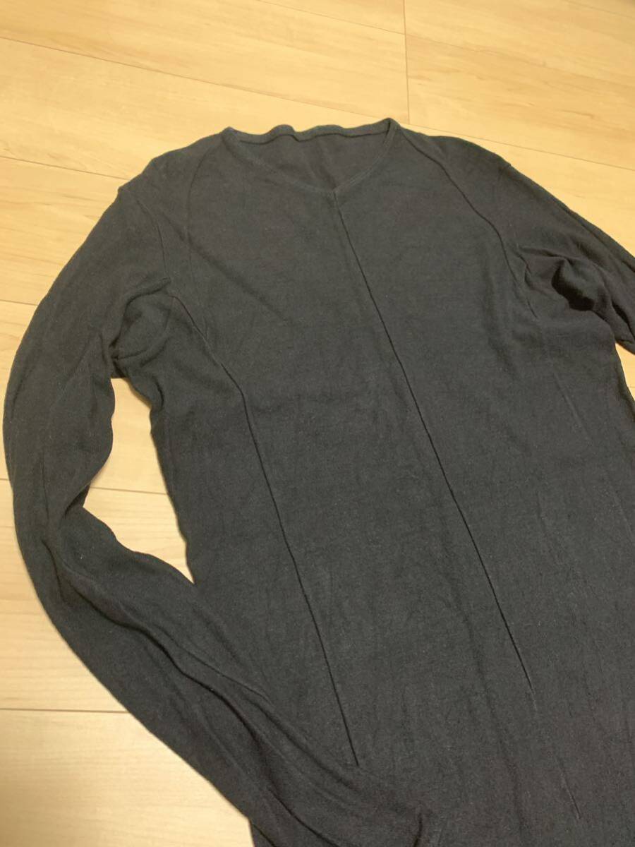 Devoa Silk Long Sleeve Size2 BLACK デヴォアの画像4