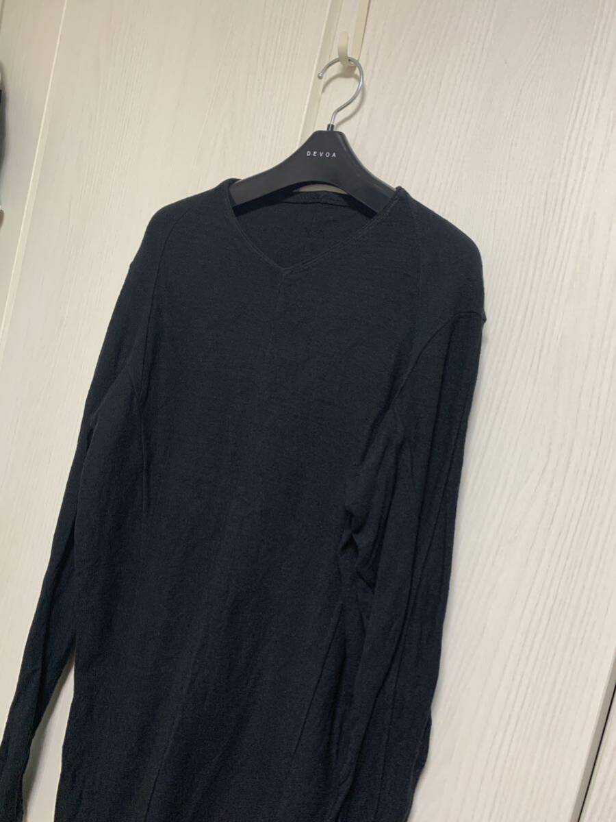 Devoa Silk Long Sleeve Size2 BLACK デヴォアの画像8